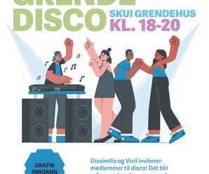 Discokveld Mandag 7. september kl. 1800 til 2000 på Skui Grendehus!